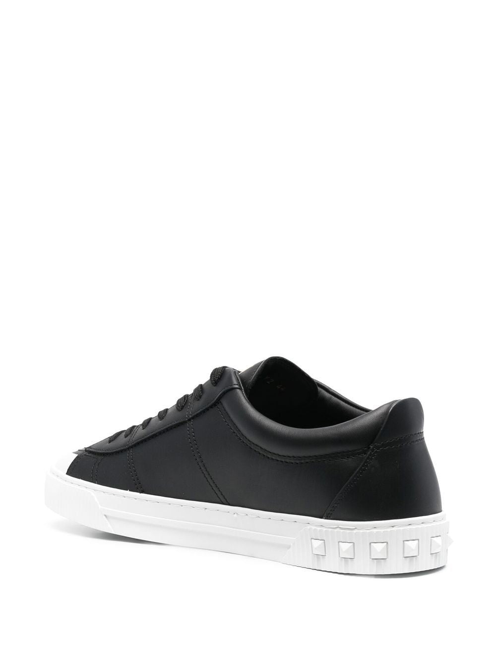 VALENTINO GARAVANI Men's Black Calf Leather Sneakers for the Modern Gentleman