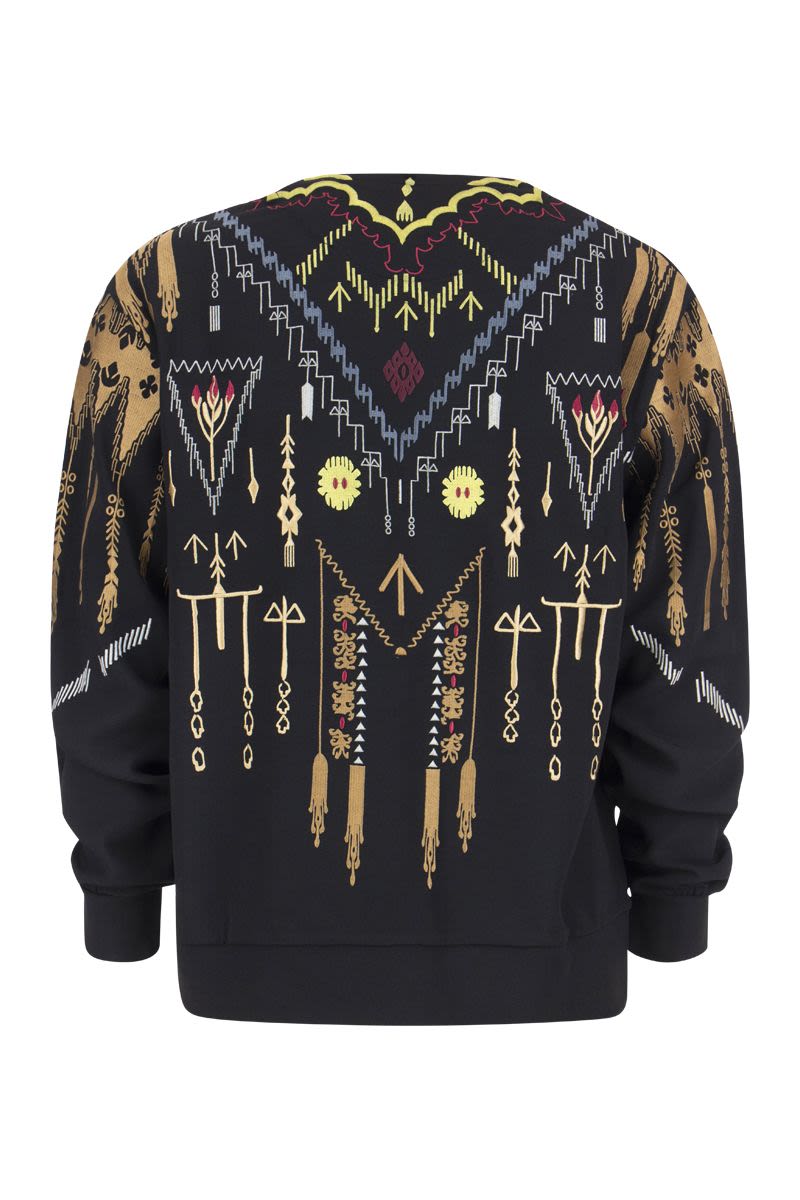 Sweatshirt بلمسات فنية هندسية و تفاصيل ETRO الأصلية للرجال من مجموعة ETRO SS22