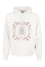 ETRO Men's White Hooded Sweatshirt with Bandana Print Inlay