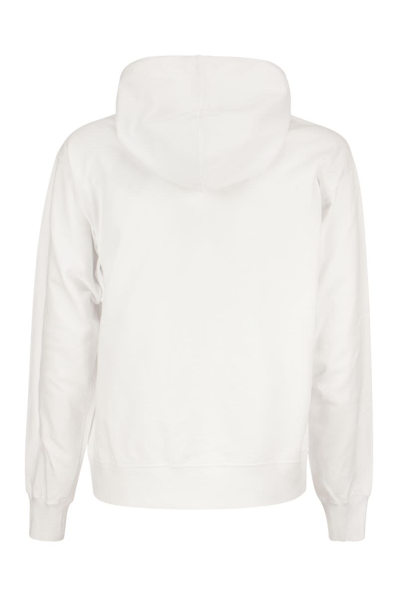 ETRO Men's White Hooded Sweatshirt with Bandana Print Inlay