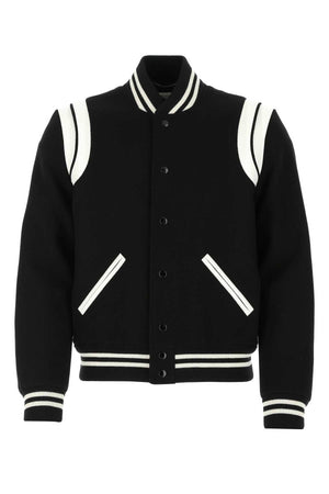 SAINT LAURENT Men's Wool Blend Bomber Jacket