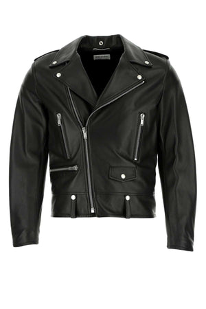 SAINT LAURENT Classic Black Leather Jacket for Men