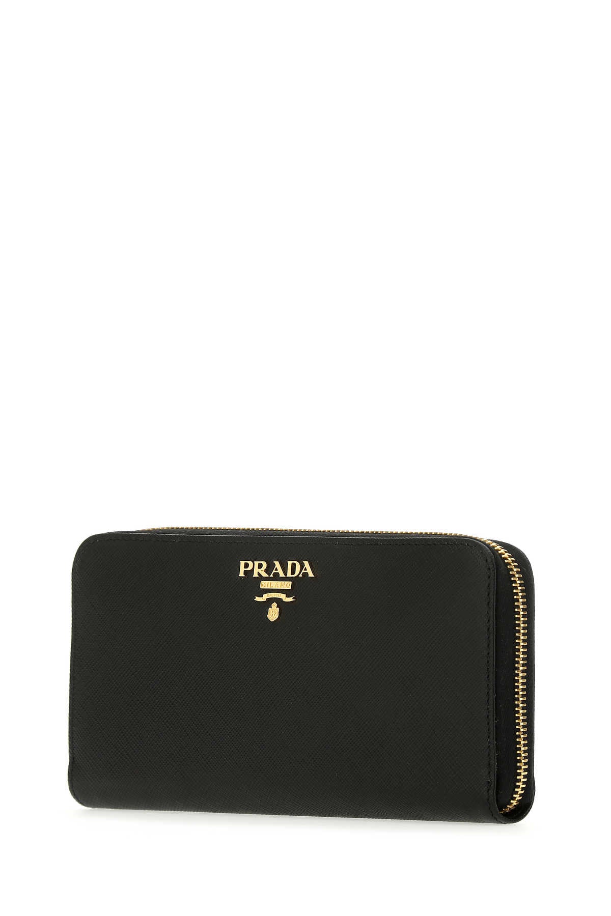 PRADA Chic Black Leather Wallet - 20 cm x 10 cm x 2.5 cm