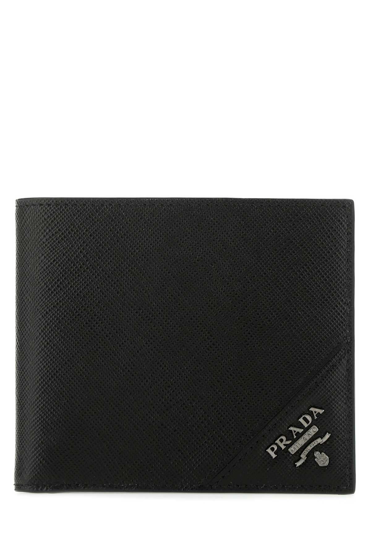 PRADA Black Leather Mini Wallet for Men