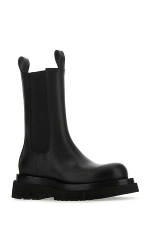 BOTTEGA VENETA Women's Luxe Black Leather Lug Boots