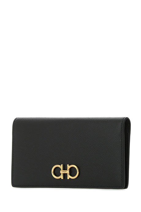 SALVATORE FERRAGAMO Elegant Leather Wallet for Women - Nero