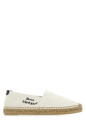 SAINT LAURENT Canvas Espadrilles in Tan