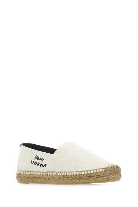 SAINT LAURENT Canvas Espadrilles in Tan