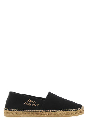 SAINT LAURENT Classic Black Canvas Espadrilles for Men