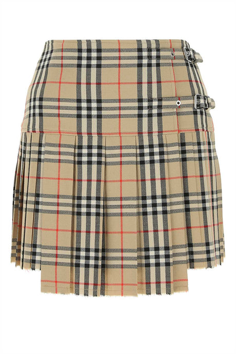 BURBERRY Embroidered Wool Mini Skirt