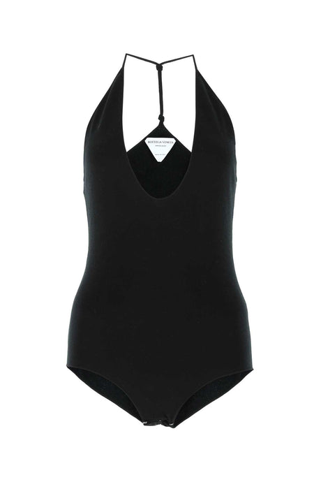 BOTTEGA VENETA Elegant Black Cashmere Blend Bodysuit