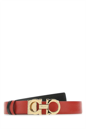 SALVATORE FERRAGAMO Reversible Leather Belt - 2.5 cm Height