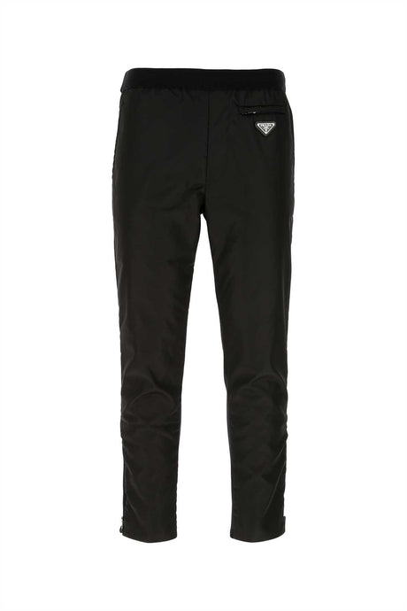 PRADA Men's Black Nylon and Wool Pants