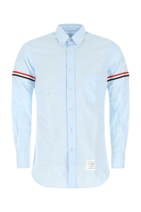 THOM BROWNE Stylish Powder Blue Cotton Shirt for Men