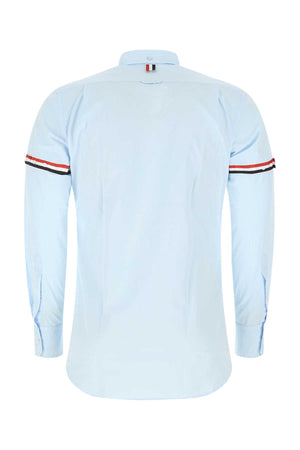 THOM BROWNE Stylish Powder Blue Cotton Shirt for Men