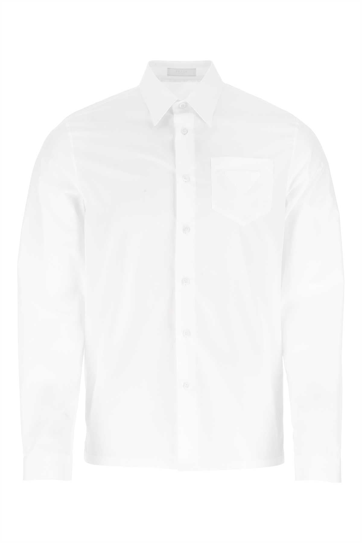 PRADA Classic White Poplin Shirt