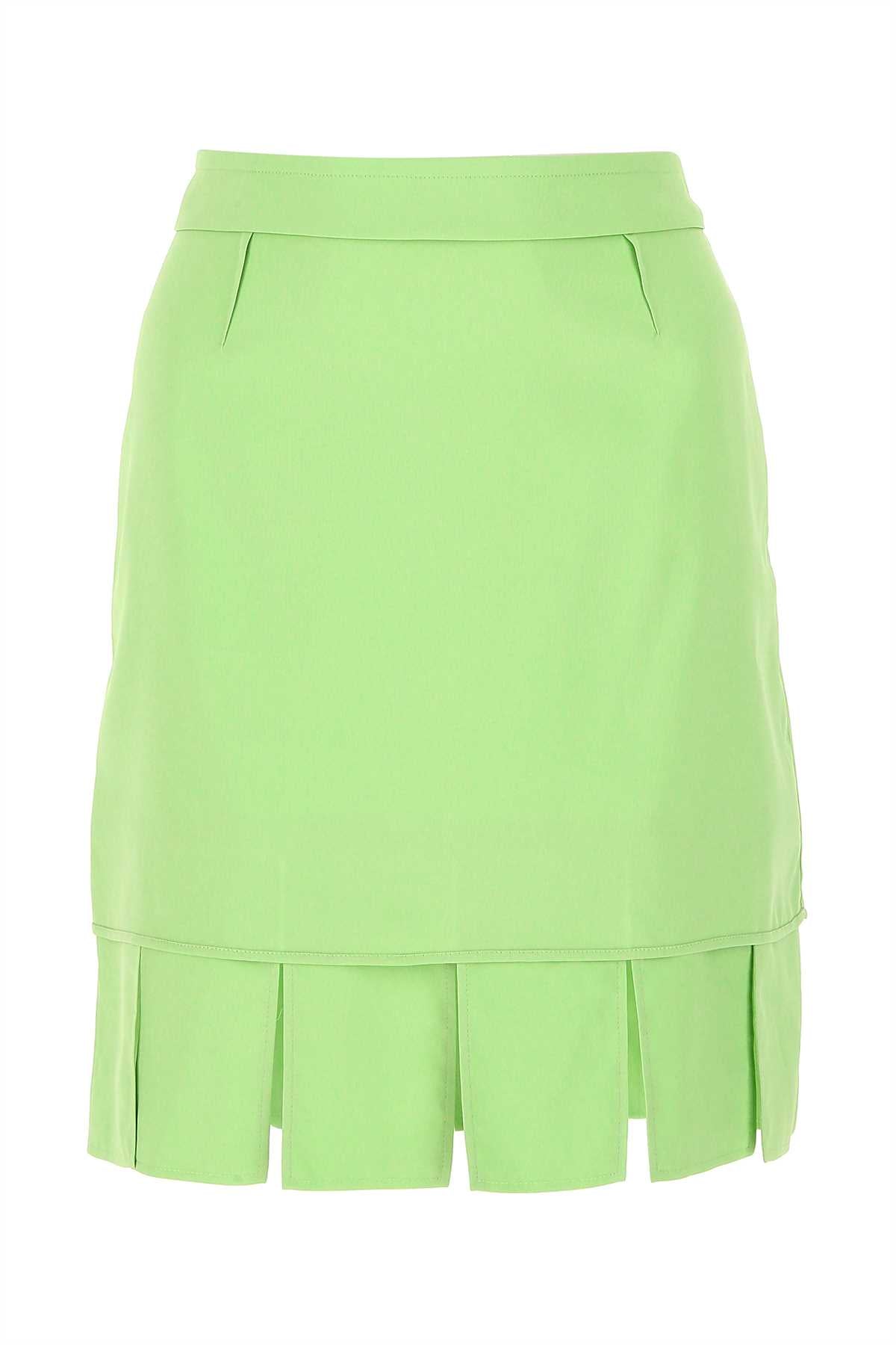 BOTTEGA VENETA Pastel Green Stretch Mini Skirt