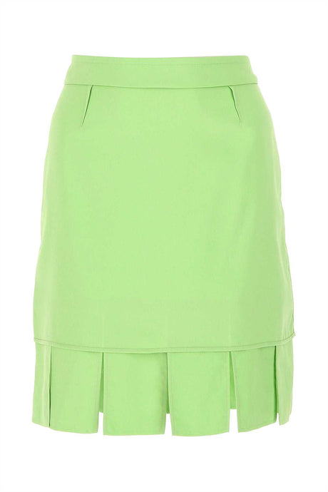 BOTTEGA VENETA Pastel Green Stretch Mini Skirt