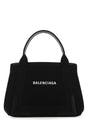 BALENCIAGA Mini Black Canvas Basket Handbag