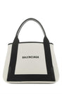 BALENCIAGA Two-Tone Canvas Handbag - 31 cm x 24 cm x 18 cm