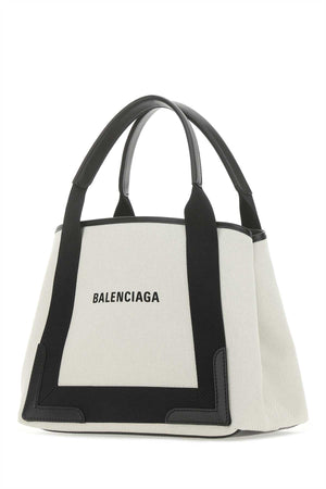 BALENCIAGA Two-Tone Canvas Handbag - 31 cm x 24 cm x 18 cm