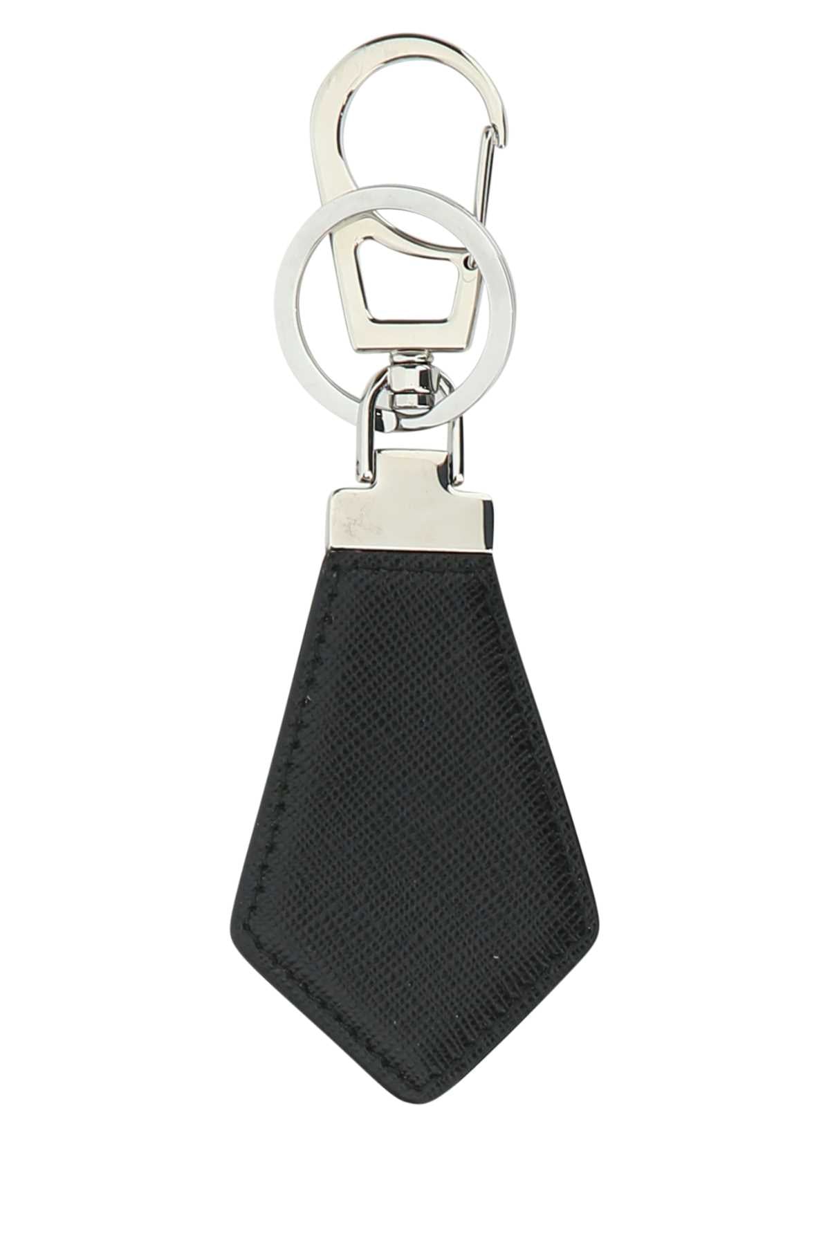 PRADA Elevate Your Style with the Men's Leather Key Ring - 14 cm