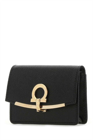 SALVATORE FERRAGAMO Mini Black Leather Coin Purse