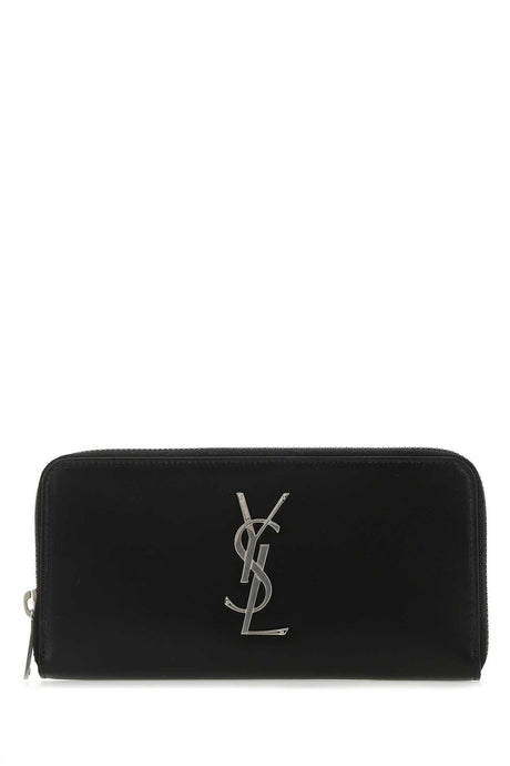 SAINT LAURENT Luxury Black Leather Wallet - 19cm x 10cm x 3cm