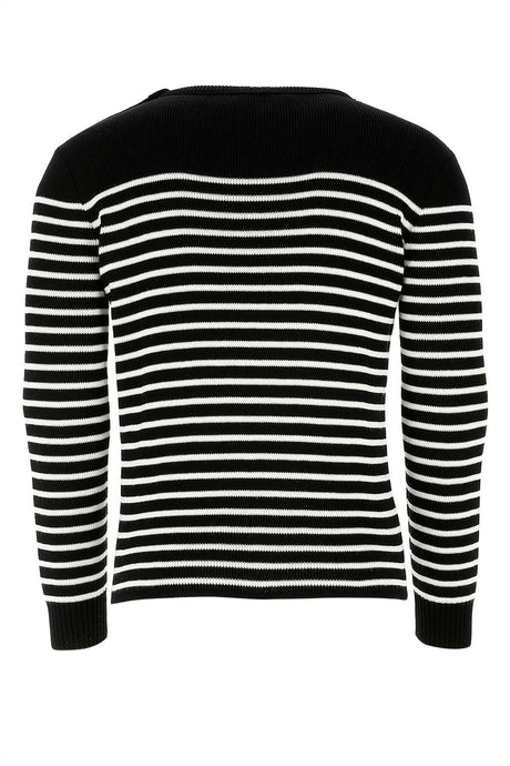 SAINT LAURENT Embroidered Cotton Blend Sweater for Men