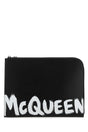 ALEXANDER MCQUEEN Sleek Leather Document Holder - 36 cm x 27 cm x 2.5 cm