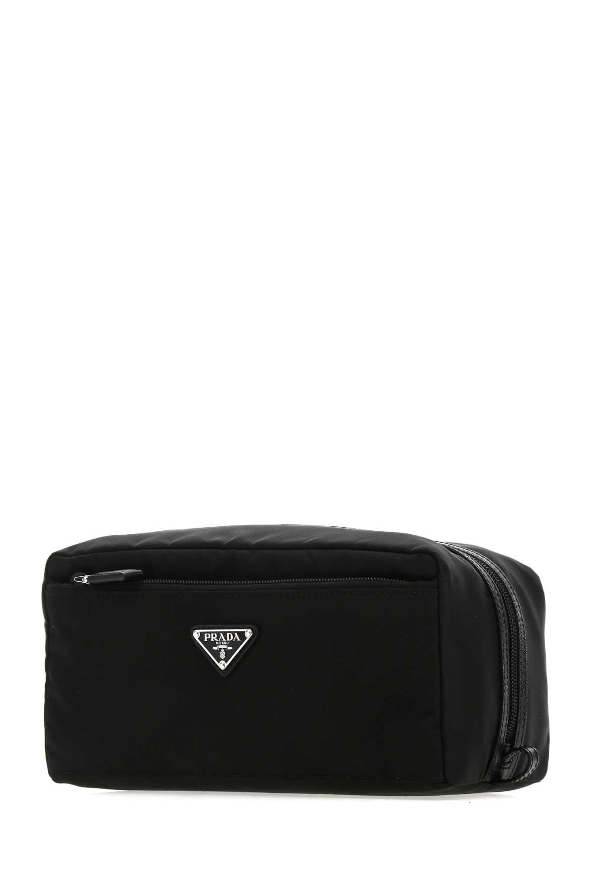 PRADA Sleek Black Nylon Beauty Case - 26.5 cm x 12 cm x 14 cm