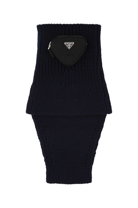 PRADA Midnight Blue Wool Neckwarmer