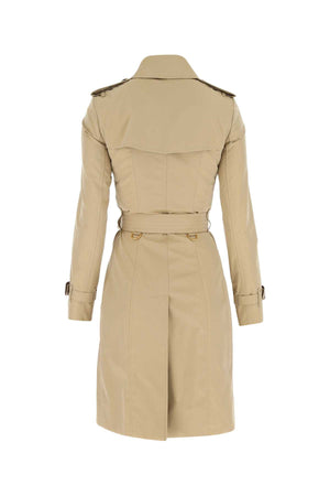 BURBERRY Cappuccino Cotton Trench Jacket for Women