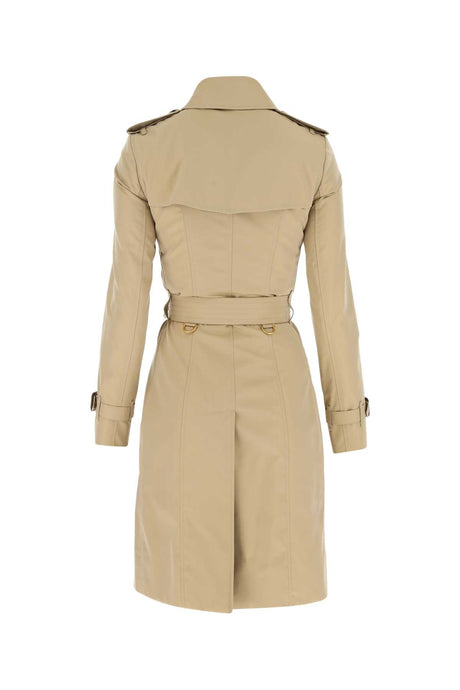 BURBERRY Cappuccino Cotton Trench Jacket for Women