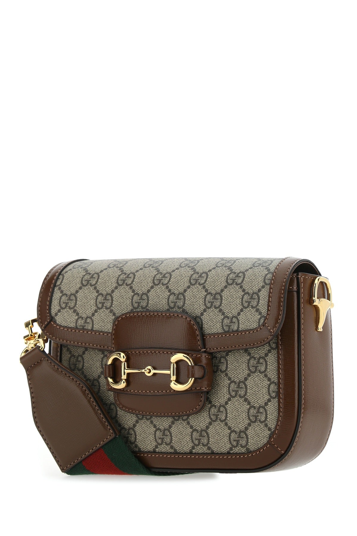 GUCCI Mini Crossbody Handbag with Supreme Fabric and Leather