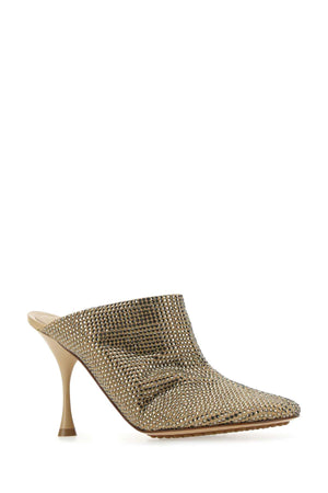 BOTTEGA VENETA Embellished Suede Sparkle Dot Sock Flat with 9 cm Heel