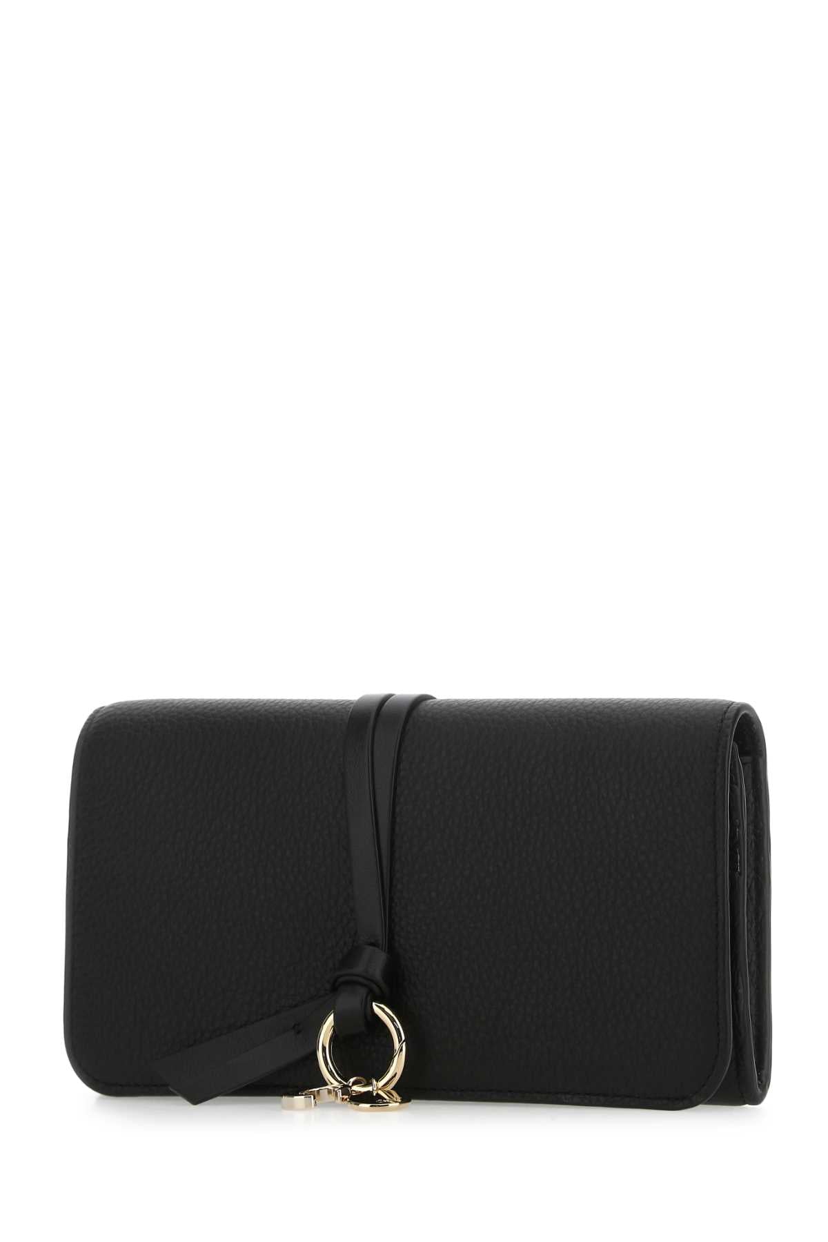 CHLOE Mini Black Leather Alphabet Wallet