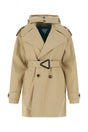 BOTTEGA VENETA Cappuccino Stretch Cotton Trench Jacket