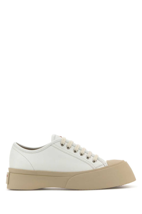 MARNI White Leather Pablo Sneakers with 5 cm Sole Height for Women