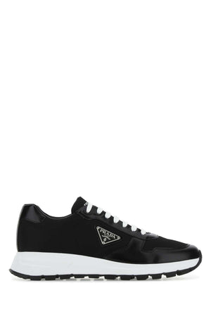 PRADA Sleek Recycled Nylon and Leather Sneakers