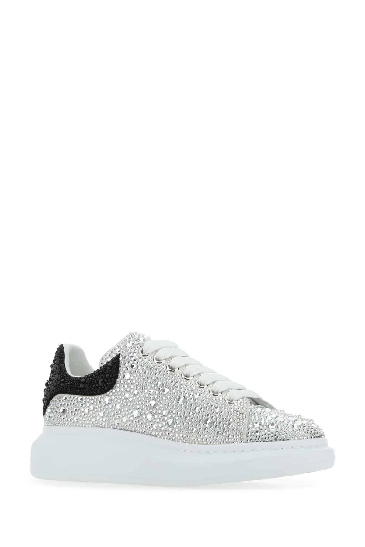 ALEXANDER MCQUEEN Embellished Leather Sneakers for Women - Size 39