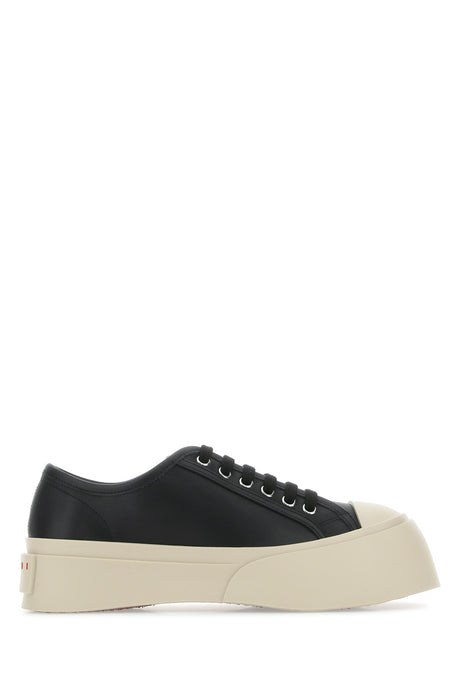 MARNI Black Leather Pablo Sneakers with 5 cm Sole Height for Women