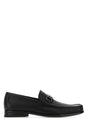 SALVATORE FERRAGAMO Classic Black Leather Grandioso Loafers for Men