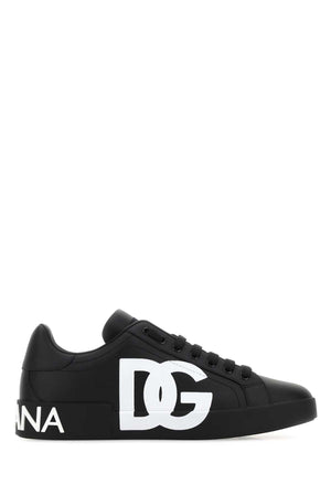 DOLCE & GABBANA Portofino Sneaker - Stylish Black Nappa Leather