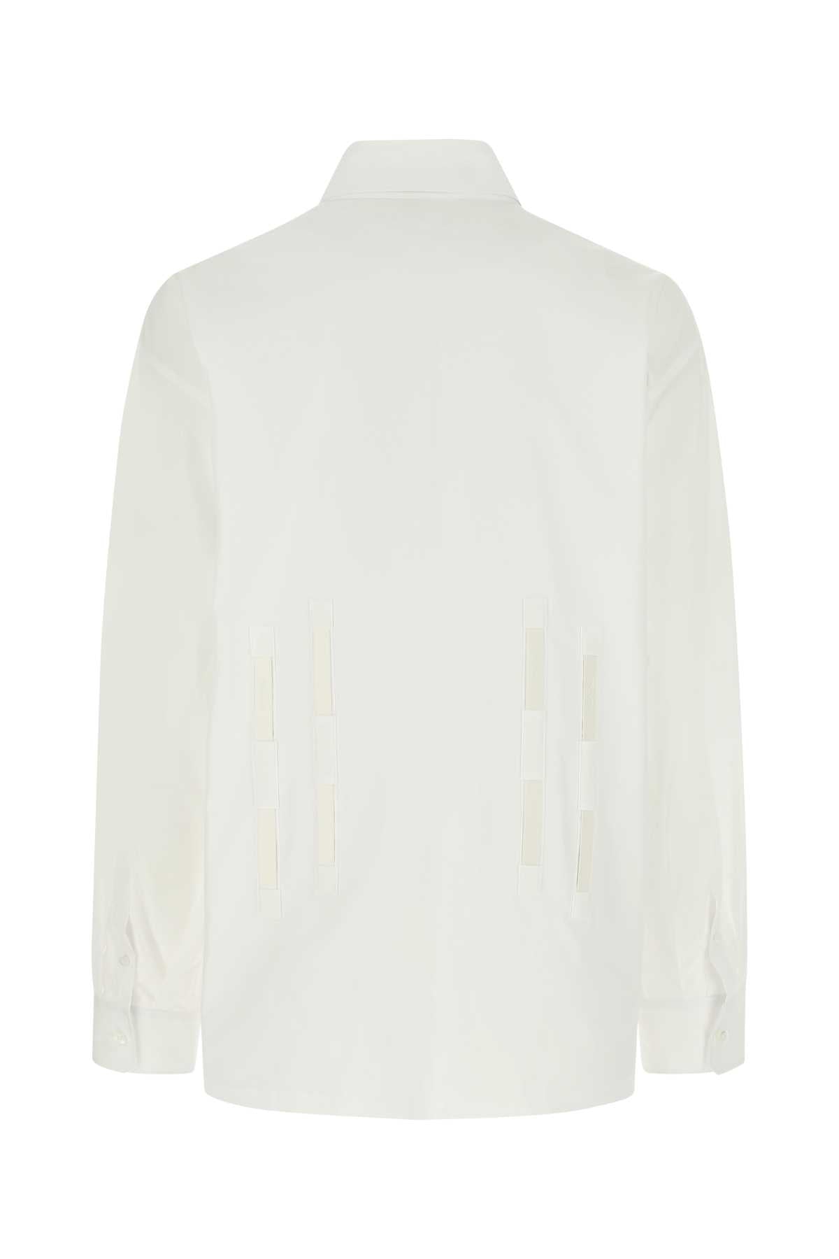 PRADA Oversize White Poplin Shirt for Women