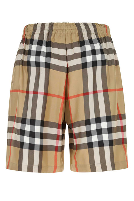 BURBERRY Men's Embroidered Silk Bermuda Shorts