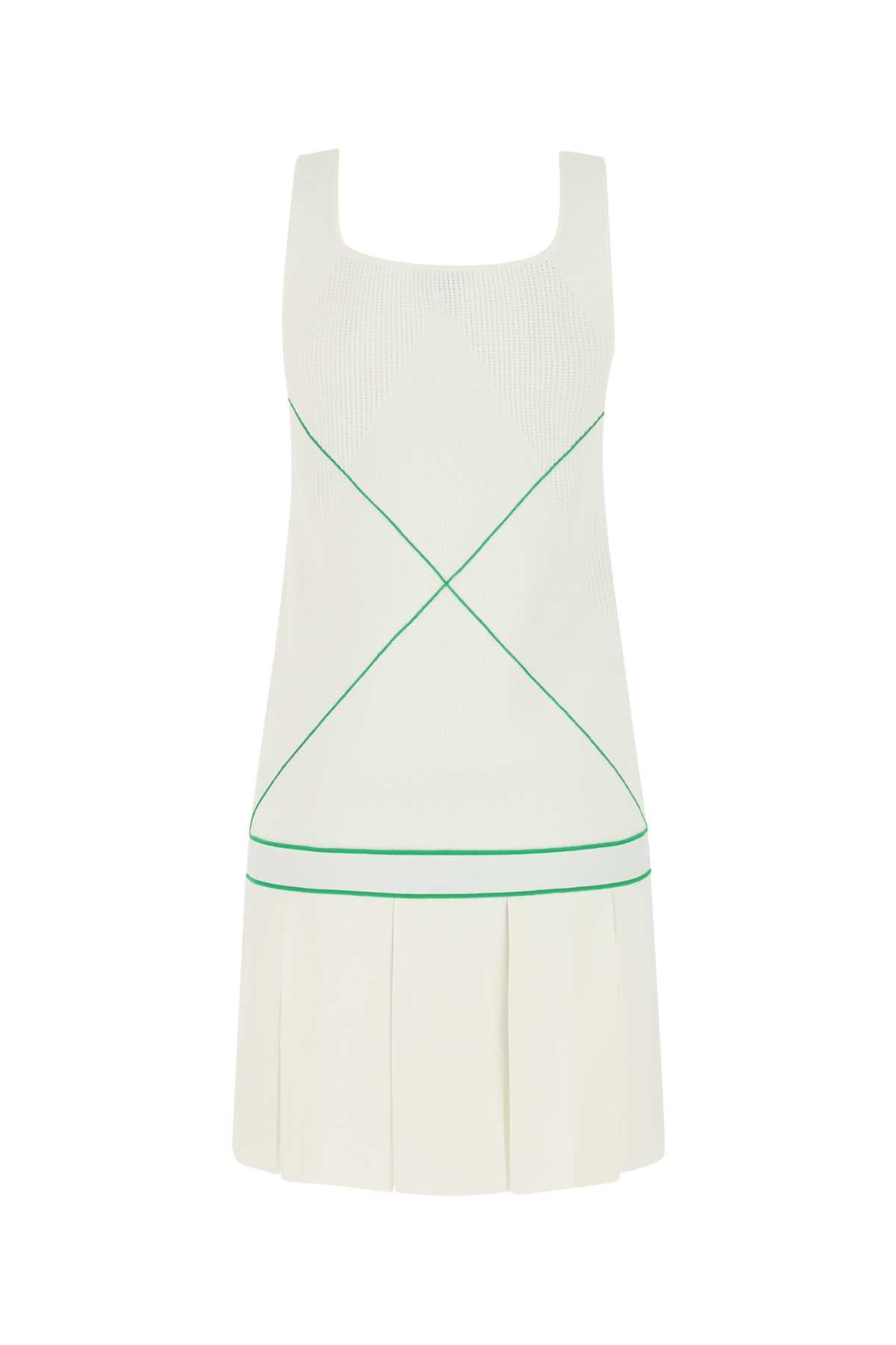 BOTTEGA VENETA Elegant White Viscose-Blend Dress for Women