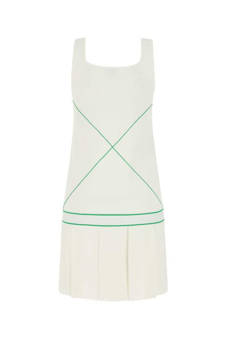 BOTTEGA VENETA Elegant White Viscose-Blend Dress for Women