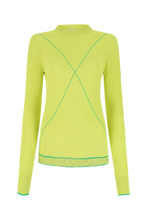 BOTTEGA VENETA Chic Acid Green Viscose Blend Sweater