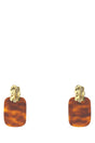 SAINT LAURENT Multicolor Metal and Resin Mini Earrings